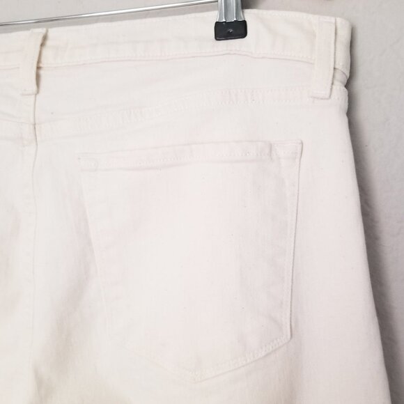 J Brand Liza Wide Leg Crop Culottes Jeans Size 32 Mystify Cream Ecru Boho $198 - Picture 12 of 15